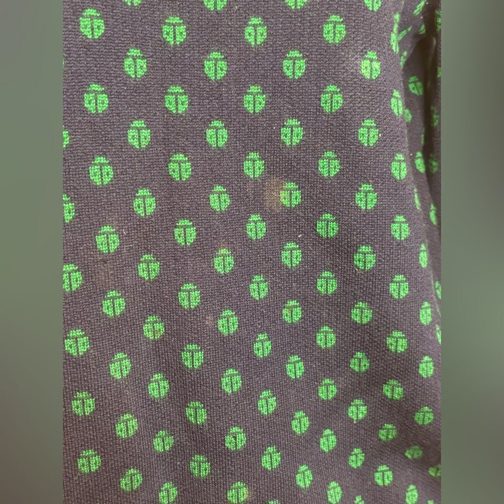 Givenchy Vintage bergdorf Goodman navy blue/green ladybug sweater size M - Picture 4 of 12